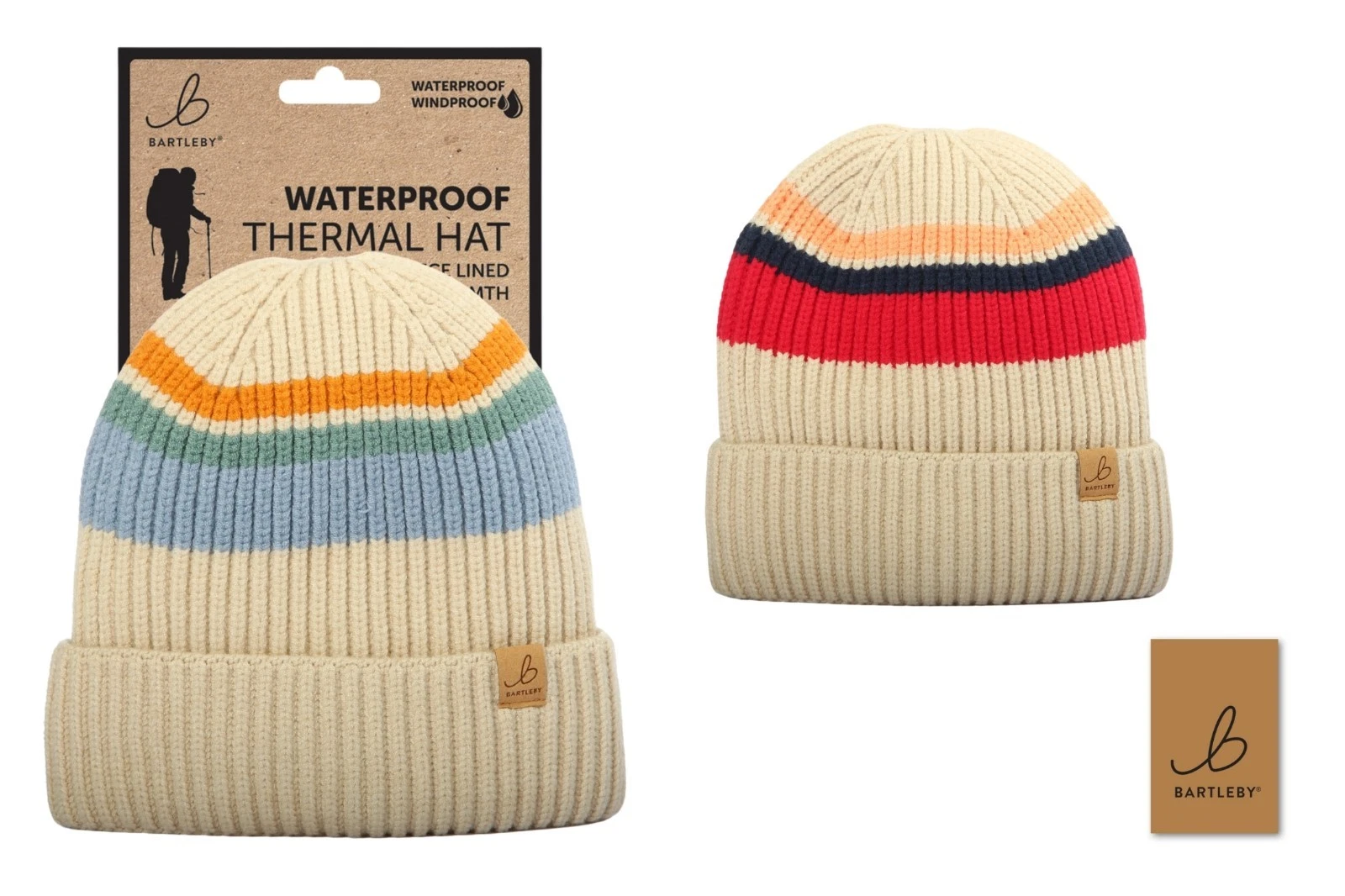 Bartleby Unisex Waterproof Nordic Stripe Hat