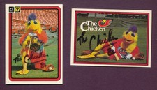 SAN DIEGO CHICKEN 1982 & 1983 DONRUSS #531 #645 AUTO SIGNED LOT PADRES MASCOT RC
