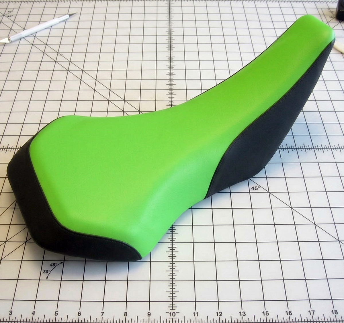 Kawasaki KFX 400 Seat Cover 2003 To 2006 Models Green Black Vinyl