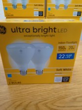 GE Ultra Bright LED 150W BR30 SOFTWHITE Indoor Floodlight 2 Pack NEW lot of 3