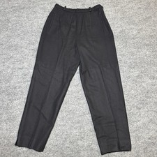 Vintage Pendleton Black Trousers Women's Size 10 Petite 100 Virgin Wool Formal
