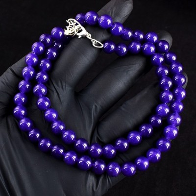 Hervorragendes Muster lila Amethyst 237,00 kt Perlen schöne Halskette RK 06 E736