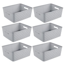 Sterilite 14 x 11.5 x 5 Woven Rectangular Sho...