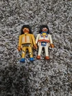 Lot of 2 Vintage Playmobil Native American Indian 1993 Geobra 3" Figures