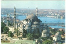 Post Card " The mosque of Suleyman built at 1557 , ISTANBUL - TURKEY "