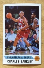 1990-91 Panini Sticker Charles Barkley #127 Philadelphia 76ers Mint Rare
