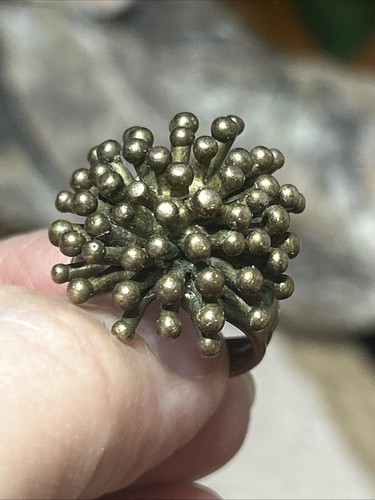 53. Vintage Pal Kepenyes STYLE Bronze Starburst Ring 5.25s, 10.8g - Afbeelding 14 van 24