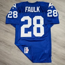 MARSHALL FAULK Indianapolis Colts Authentic Jersey 44 Large Wilson Pro Line New