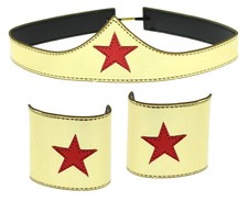 Wonder Woman Cuff and Tiara Adult Cosplay Costume Set