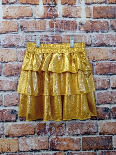Girls Metallic Ruffle Gold Skirt Size6 - Picture 5 of 9