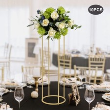 10Pcs Gold Wedding Centerpieces for Wedding Tables Metal Flower Stand Decor