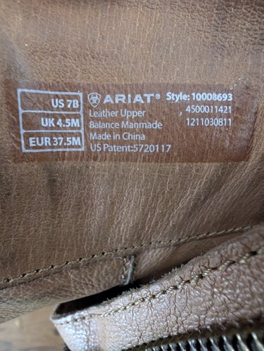 ARIAT Damen 7 B Wildleder Leder Lowland Riser halbhohe Stiefel 10008693 TOP - Bild 10 von 12