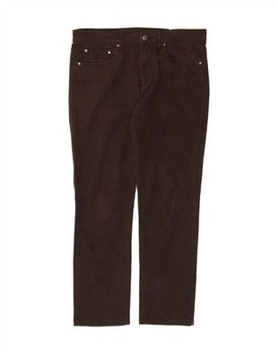 MARINA YACHTING Mens Straight Casual Trousers  W33 L30 Brown Cotton DI02