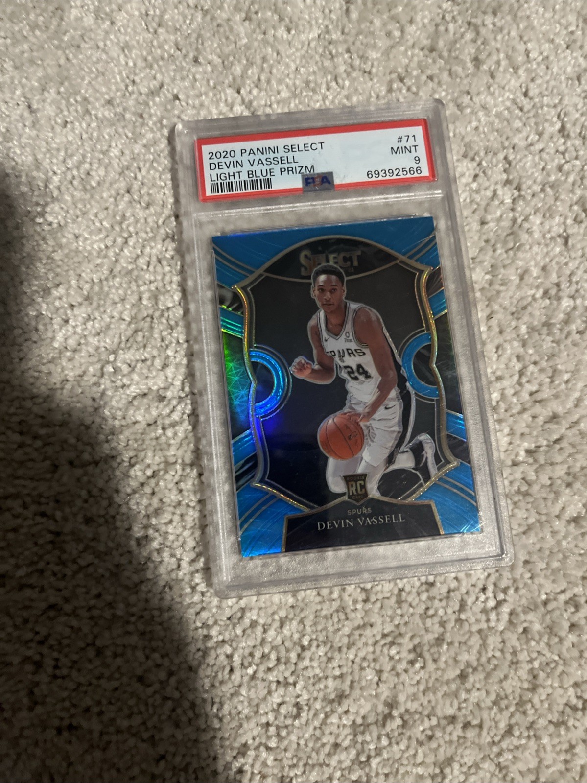 2020-21 Panini Select - Concourse Devin Vassell #71 Light Blue Prizm /299 (RC)