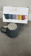 Ceramic Teapot with Stainless Steel Infuser Grey Tea Pot Loose Leaf 