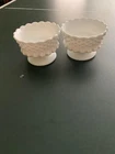 Pair Vintage Fenton Hobnail Milk Glass 2.5” x 4” Candle Holders. No Chips