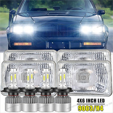 For Chevrolet Monte Carlo Ss 1980-1988 4pcs 4x6 Led Headlights Hilow Beam