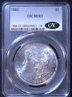 1885-P $1 Morgan Silver Dollar CAC MS 63 | Uncirculated UNC