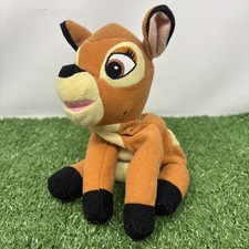 Vintage Disney Store Bambi Plush Deer Stuffed Animal Mini Bean Bag Brown No Tags
