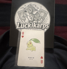 Chikorita 8of Hearts Pokemon Playing Card Japanese Trump Vintage Nintendo No.152