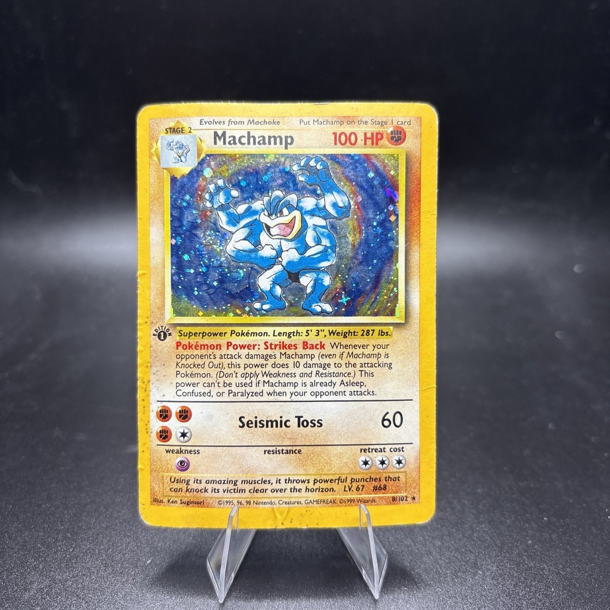Machamp 8/102 Cosmos Holo 1st Edition Base Set Unlimited Pokémon