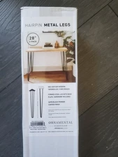 28 Inch Hairpin Table Legs, Steel 