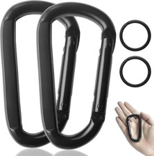 Carabiner Clip, 3" Heavy Duty Small for Hammocks, Small, Black