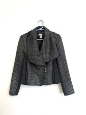 Cache - Charcoal Tweed Wool Blend Women's Blazer Jacket