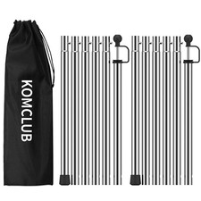 KOMCLUB Telescoping Tent Poles Tarp Poles Adjustable Stainless Steel Camping ...