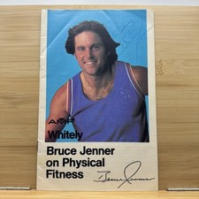 Vintage Signed Bruce Jenner on Physical Fitness Instruction Booklet AKA Caitlyn