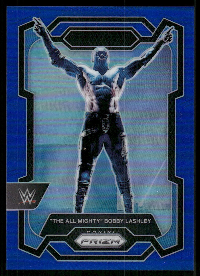2024 Panini Prizm WWE #150 "The All Mighty" Bobby Lashley Blue Prizm #/199