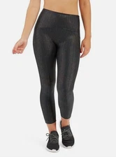 Spanx Metallic Dot Lounge Set Black Silver Bra & Pants Womens Medium