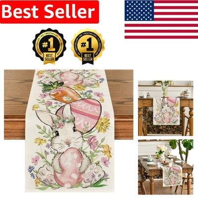 Durable 13x60 Inch Easter Table Runner - Floral Pattern for Elegant Entertaining