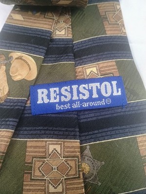 Resistol 58'' Men's Neck Tie Western Cowboy Rodeo Bucking Bronco Aztec 100% Silk