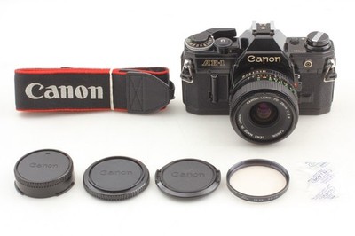 N MINT+++ w/ Strap】 Canon AE-1 Black SLR Camera NFD 28mm F2.8
