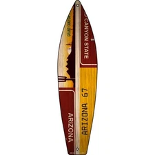 Arizona License Plate Design Novelty Metal Surfboard Sign