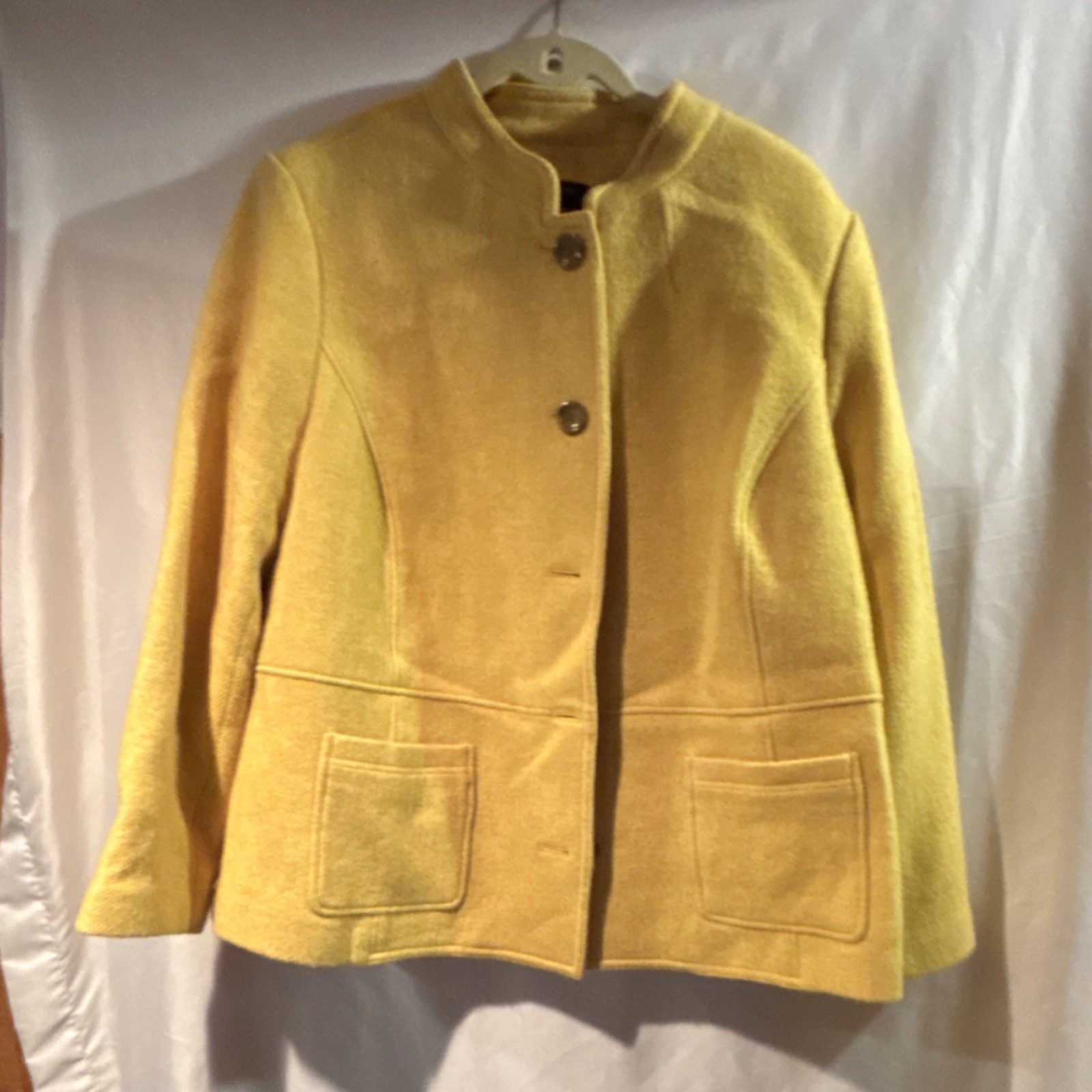 Talbots Yellow Button Jacket Blazer Mid-Length Li… - image 5