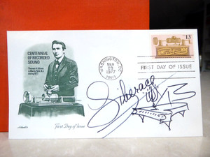 Liberace Signed Edison First Day Cover Sketch Piano Chandelier FDC