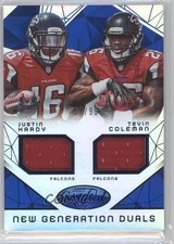 2015 Certified Mirror Blue 59/99 Justin Hardy Tevin Coleman #NG-ATL 0f8