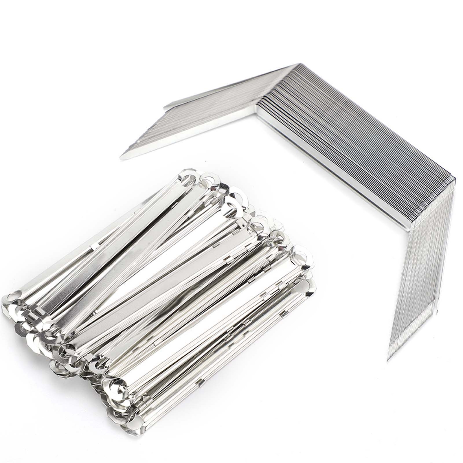 50pcs File Fasteners 2-Hole Iron Clip Paper Prong Fastener Binding Cla ;;