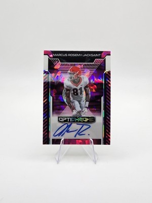 Marcus Rosemy-Jacksaint 2025 Leaf Optichrome Auto Crystal Pink SP #/8 #BA-MRJ