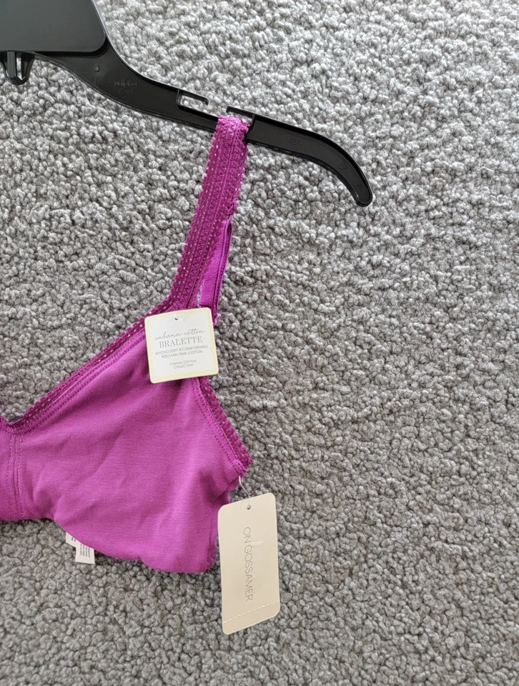 Bralette On Gossamer Cabana mezcla de algodón elástico para mujer pequeño vino morado Foto 4 de 4