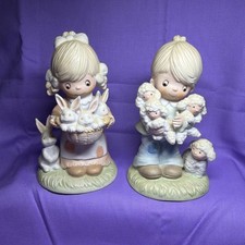 Vintage HOMCO Precious Moments Boy w/Sheep an...