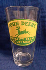 JOHN DEERE QUALITY FARM EQUIPMENT LOGO ON TALL DRINKING GLASS LQQK! — photo 1