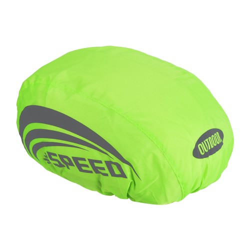 Wasserdichter Fahrradhelm Regenschutz mit Reflexstreifen grün - Bild 1 von 5