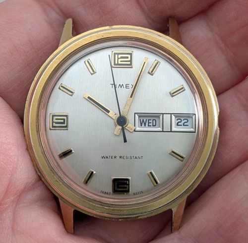1975 TIMEX Marlin Day Date Calendar 26860 02775 35mm Watch Movement PARTS REPAIR