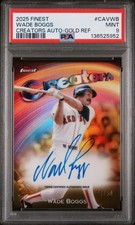 2025 TOPPS FINEST CREATORS AUTOS GOLD REFRACTOR #CAVWB WADE BOGGS 23/50 PSA 9
