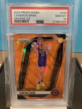 2024 PRIZM WNBA CAMERON BRINK #143 ORANGE ICE PRIZM (RC) PSA 10 GEM MT