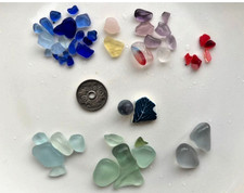 rare color sea glass Surf-Tumbled Beach glass from japan