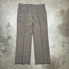 Vintage 70s Haggar Imperial plaid trousers flat front slacks talon zipper